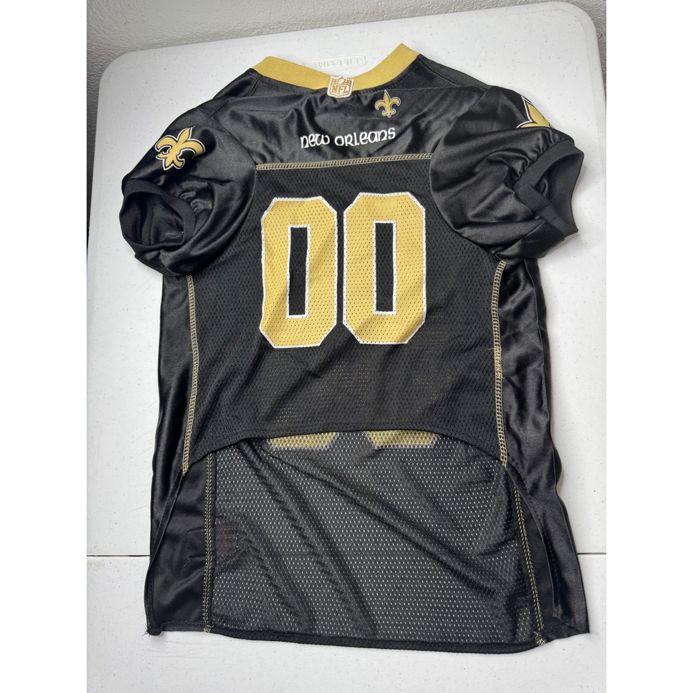 NFL New Orleans Saints Pet Jersey Black Gold Mesh Dog Shirt Size XL 00